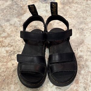 Dr. Martens Kids Black Strap Sandals